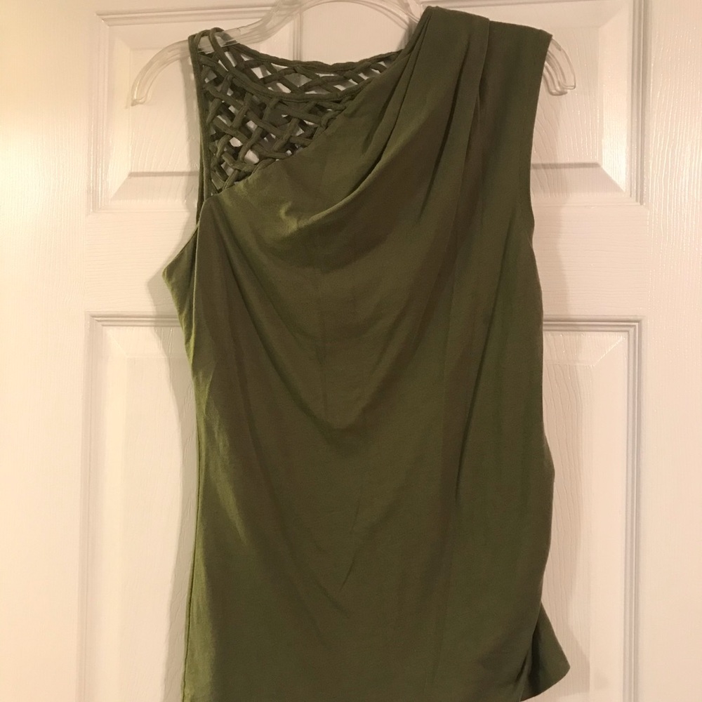 Green top from Anthropologie